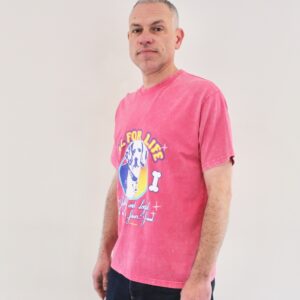 Bisous Tshirt Pal 4 Life Washed Pink