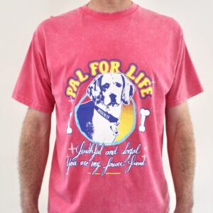 Bisous Tshirt Pal 4 Life Washed Pink