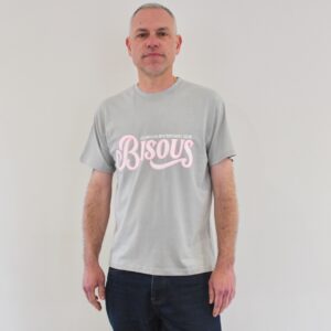 Bisous Tshirt Glamour Washed Grey