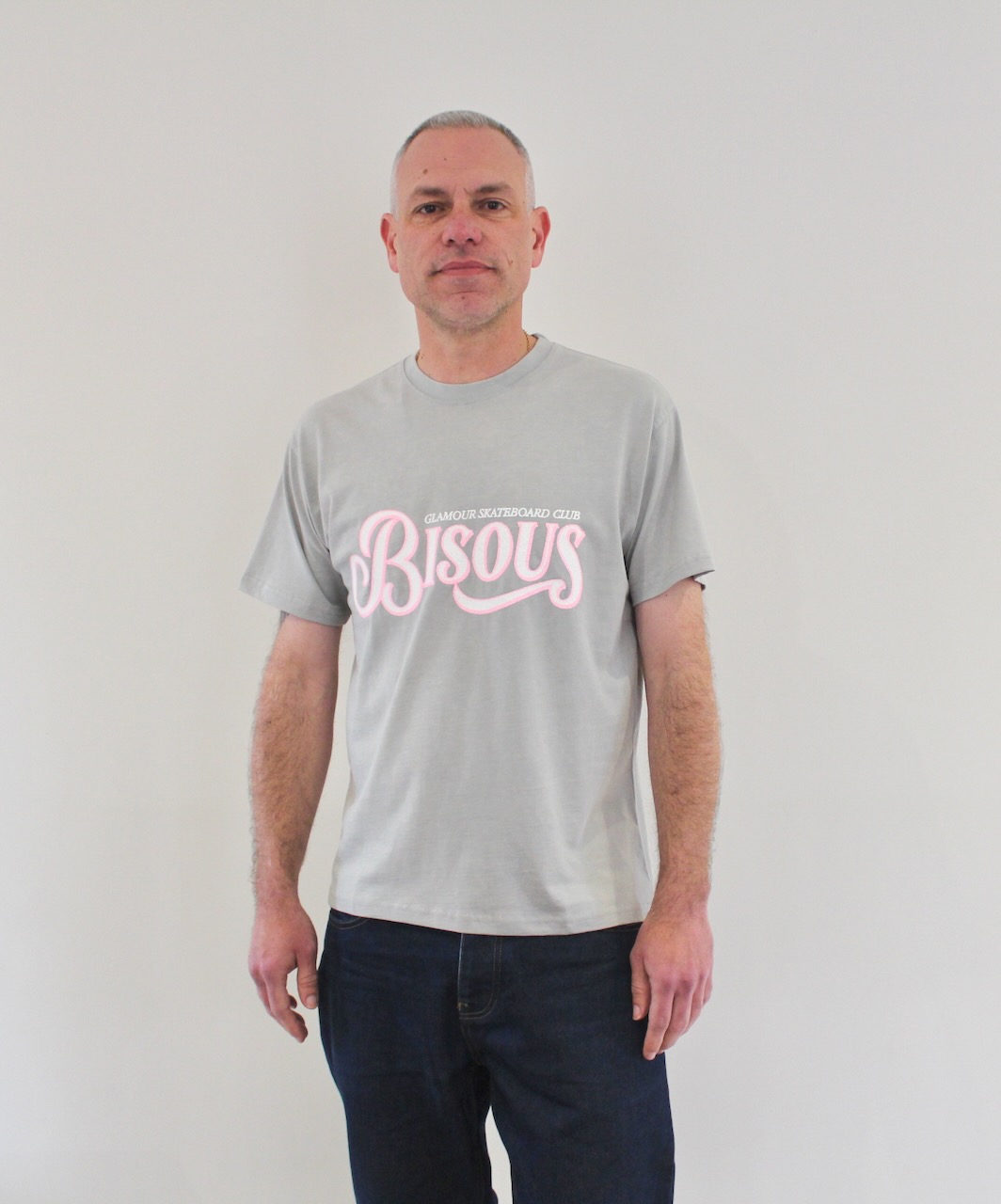 Bisous Tshirt Glamour Washed Grey