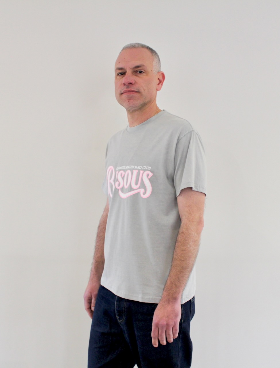 Bisous Tshirt Glamour Washed Grey