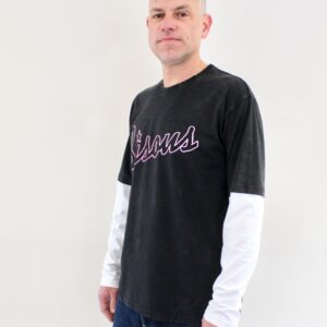 Bisous Tshirt LS Lounge Black Washed