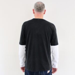 Bisous Tshirt LS Lounge Black Washed