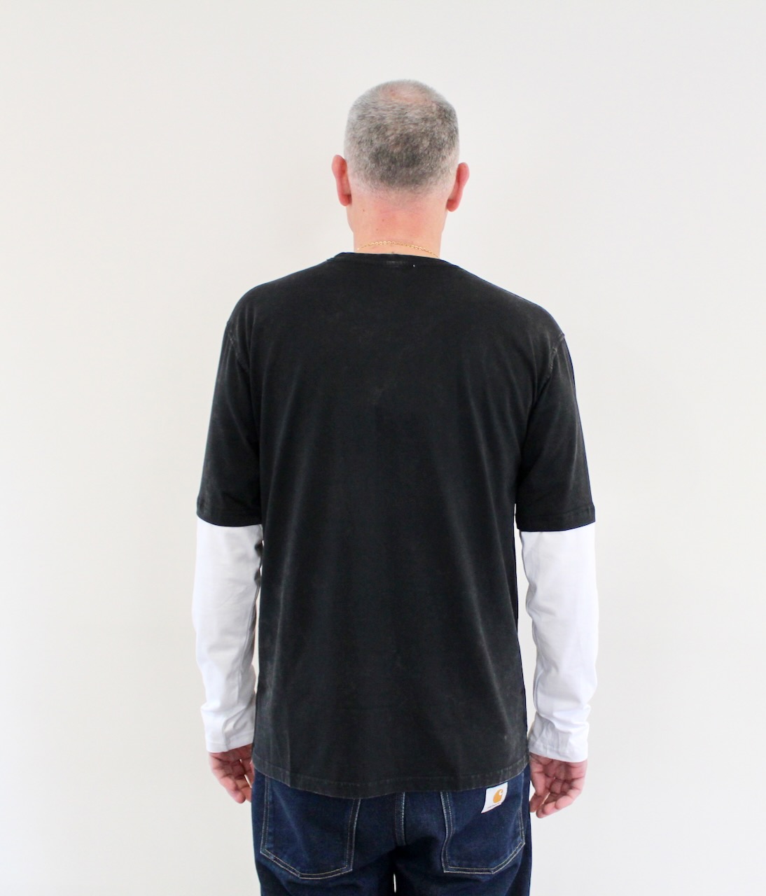 Bisous Tshirt LS Lounge Black Washed