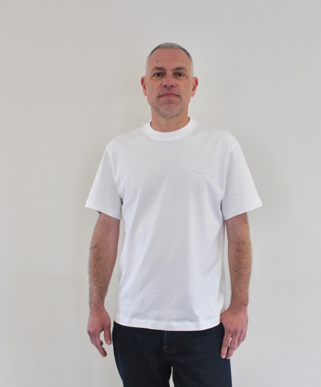 Lacoste T-shirt Jersey Court Print Blanc