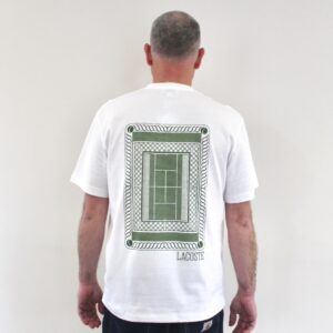 Lacoste T-shirt Jersey Court Print Blanc