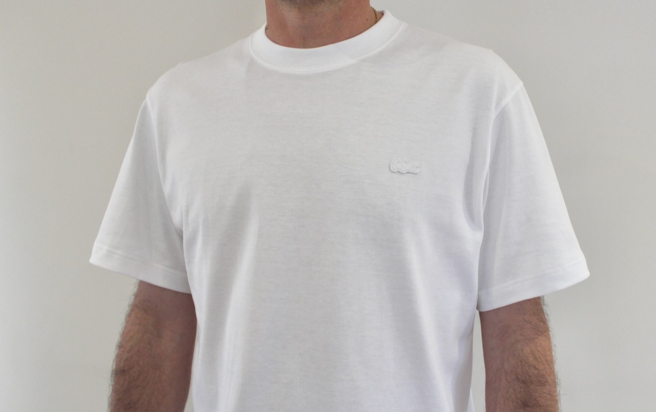 Lacoste T-shirt Jersey Court Print Blanc