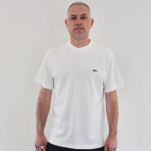 T-shirt Piqué épais coton lin blanc