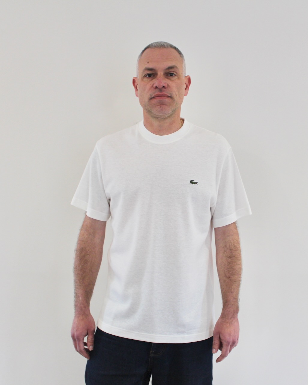 T-shirt Piqué épais coton lin blanc