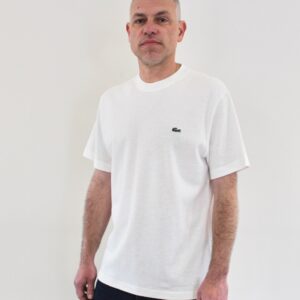 T-shirt Piqué épais coton lin blanc