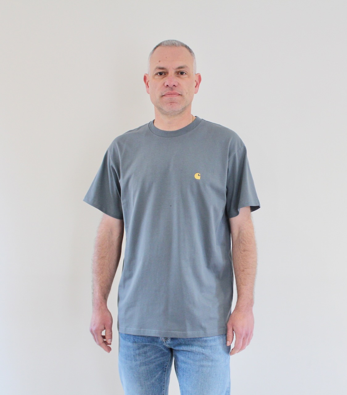 Carhartt Wip Chase T-shirt Cozy Blue Gold