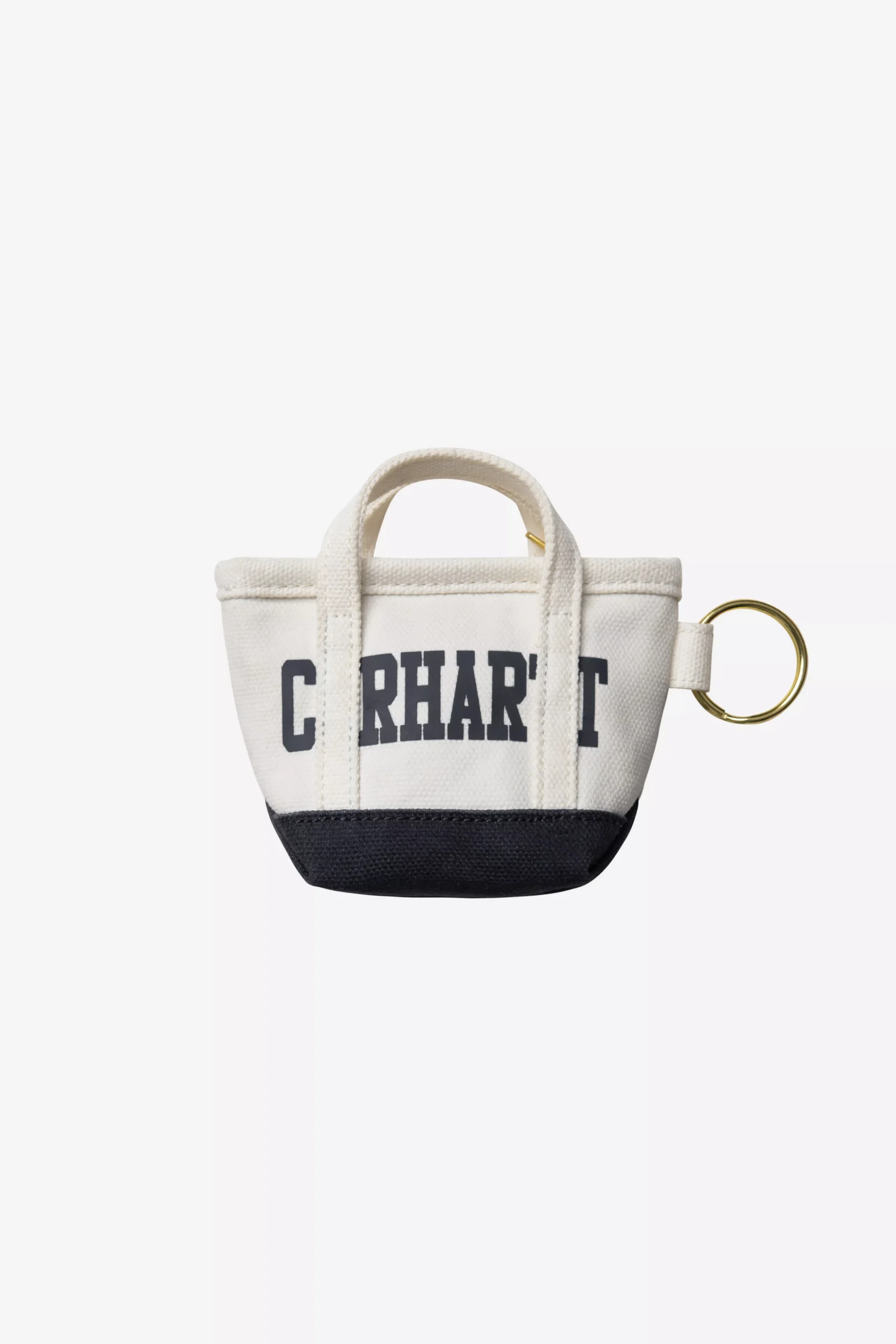 Carhartt Wip Mini Tote Bag Keychain Natural Blue