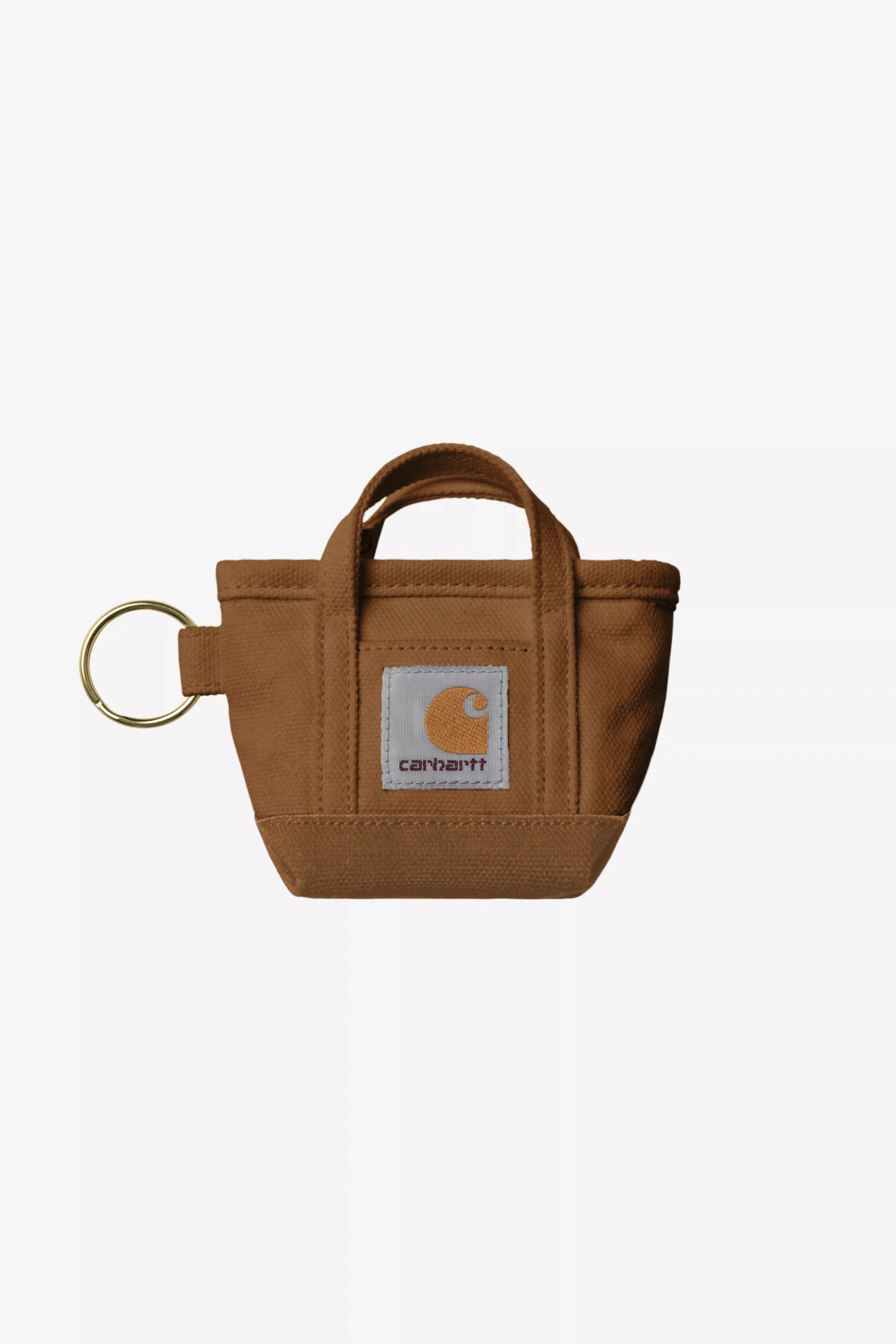Carhartt Wip Mini Tote Bag Keychain Hamilton Brown