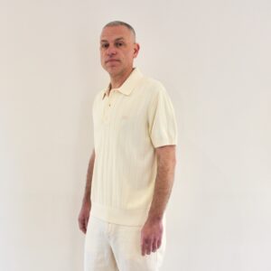 Lacoste Pull Col Polo Manches Courtes Beige