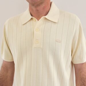 Lacoste Pull Col Polo Manches Courtes Beige