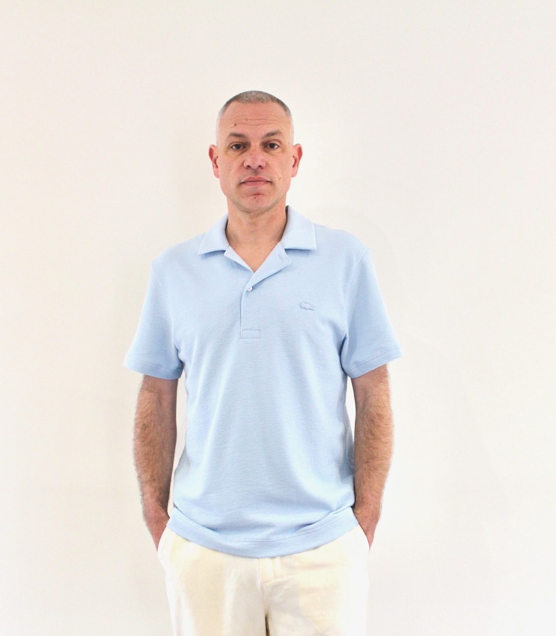 Lacoste Polo Texturé Classic Fit Bleu Clair