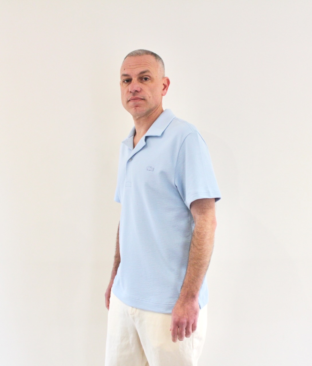 Lacoste Polo Texturé Classic Fit Bleu Clair