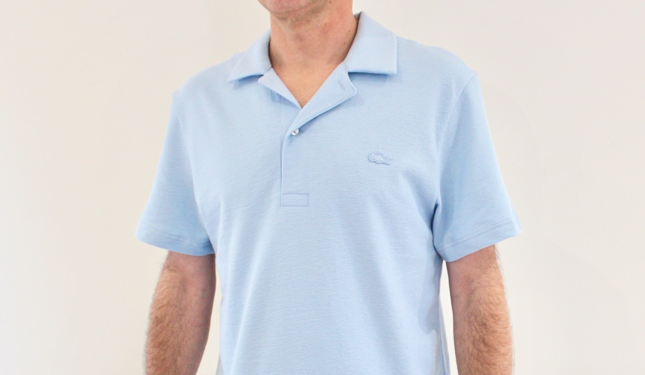 Lacoste Polo Texturé Classic Fit Bleu Clair