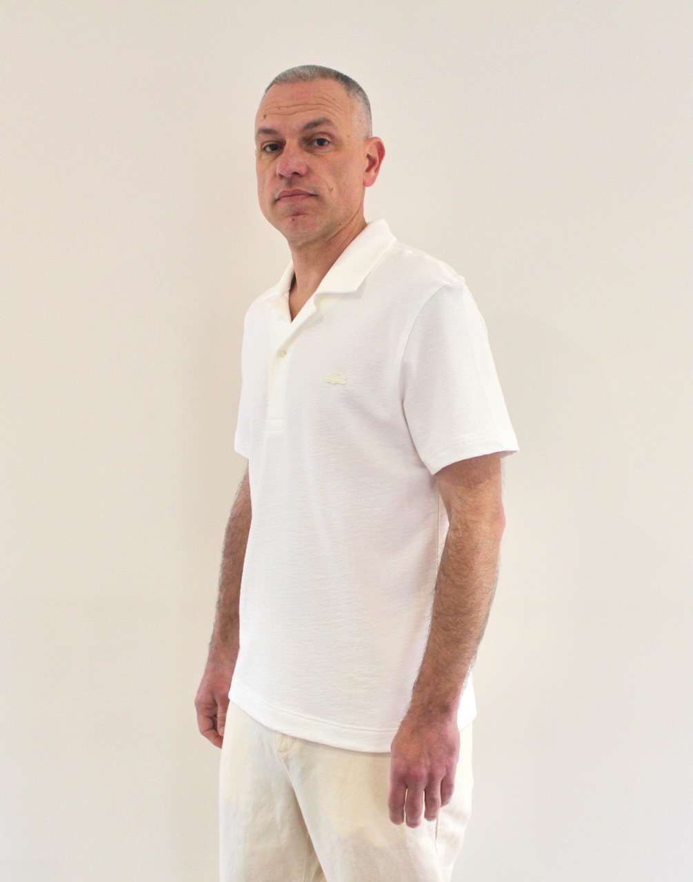 Lacoste Polo Texturé Classic Fit Blanc