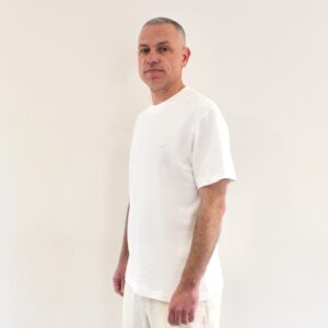 Lacoste Tshirt Texturé Blanc Cassé