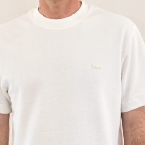Lacoste Tshirt Texturé Blanc Cassé
