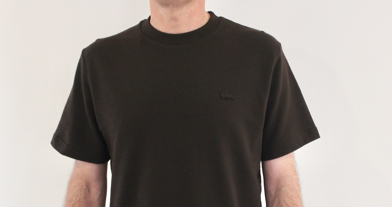 Lacoste Tshirt Texturé Marron Cacao
