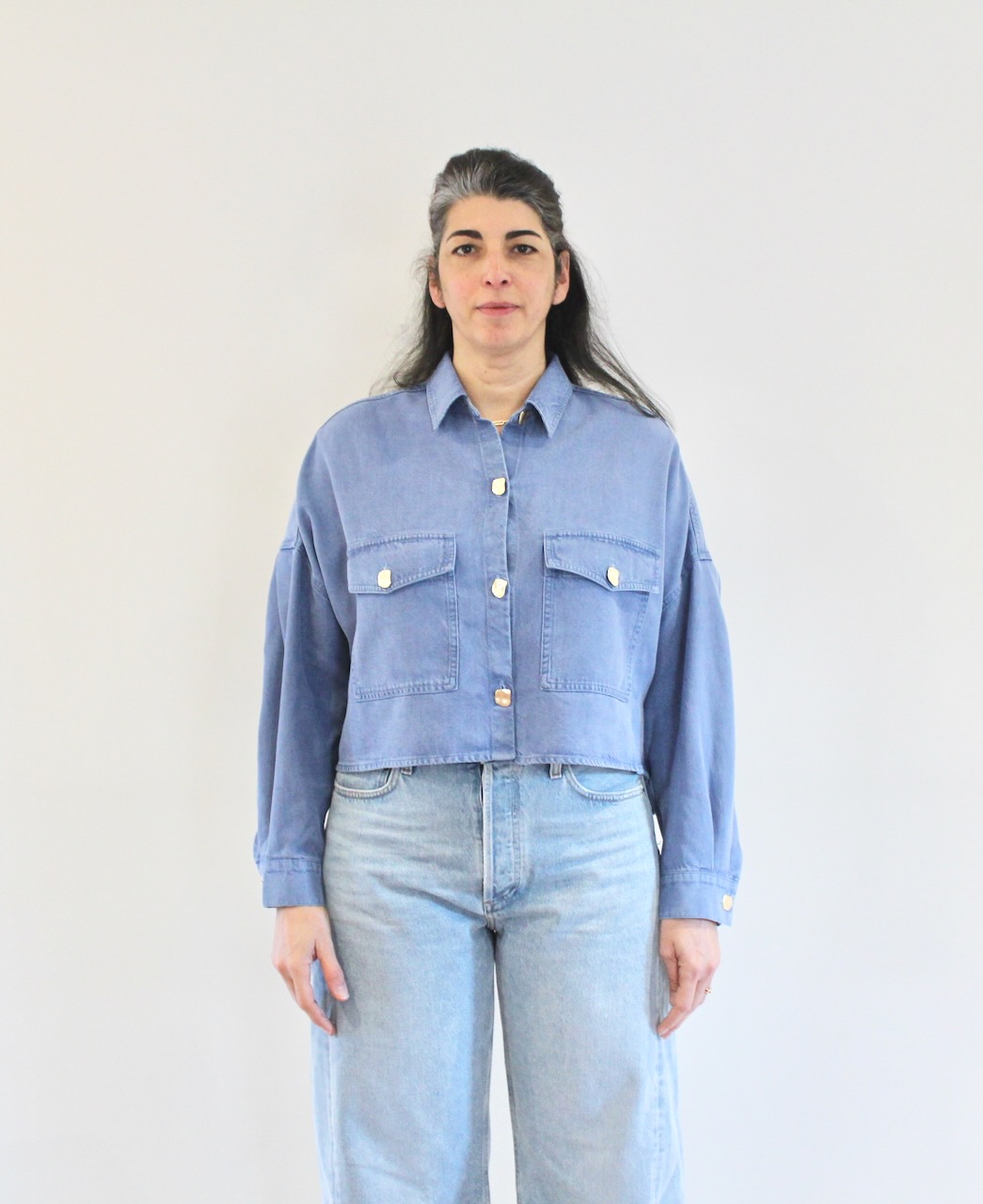 Sessùn Balanca Blue denim shirt outremer