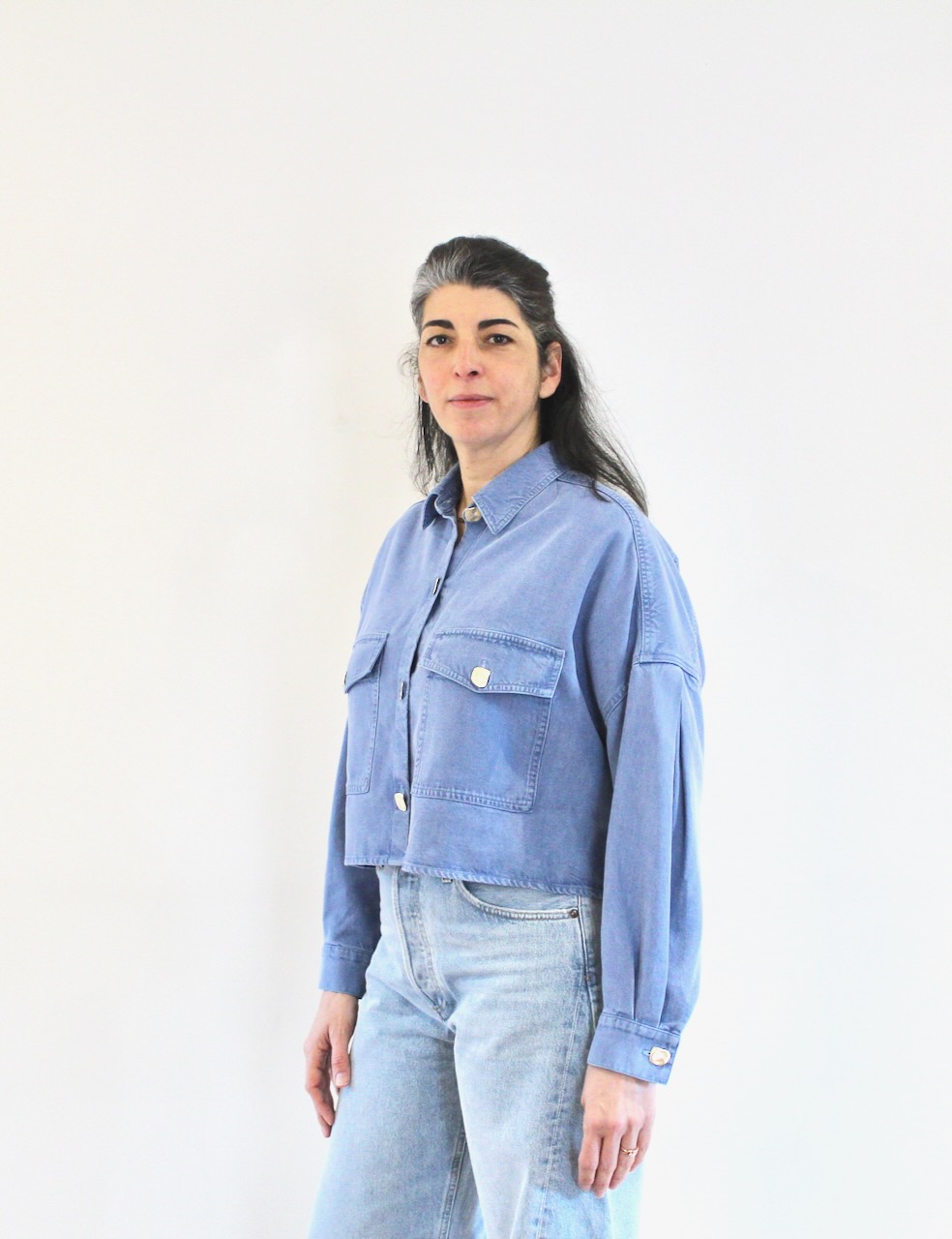Sessùn Balanca Blue denim shirt outremer