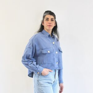 Sessùn Balanca Blue denim shirt outremer