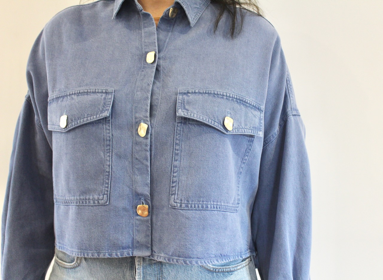 Sessùn Balanca Blue denim shirt outremer