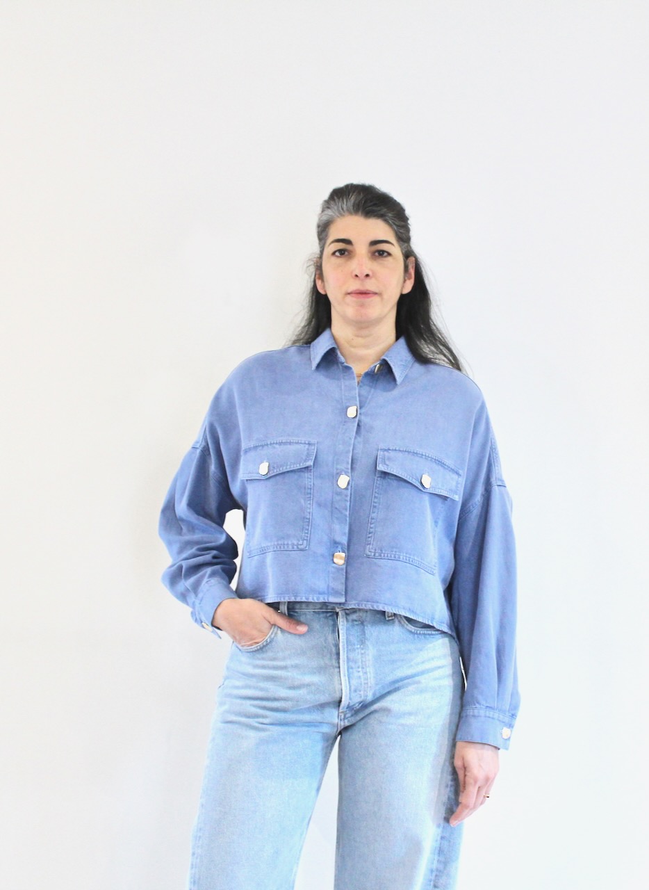 Sessùn Balanca Blue denim shirt outremer