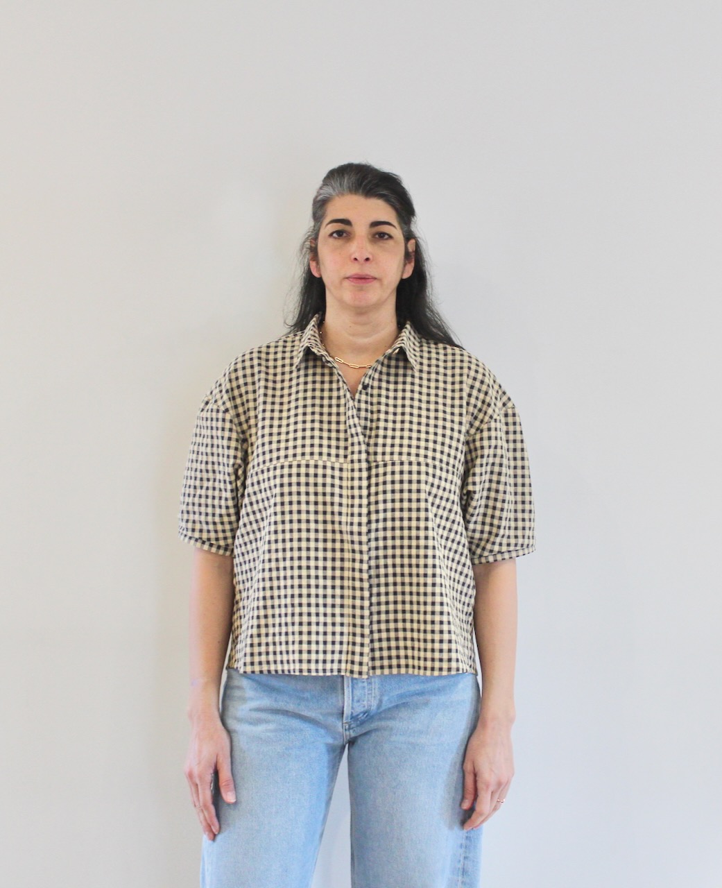 Sessùn Florentina chemise manches balloon Sandblack