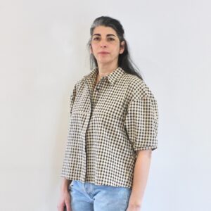 Sessùn Florentina chemise manches balloon Sandblack