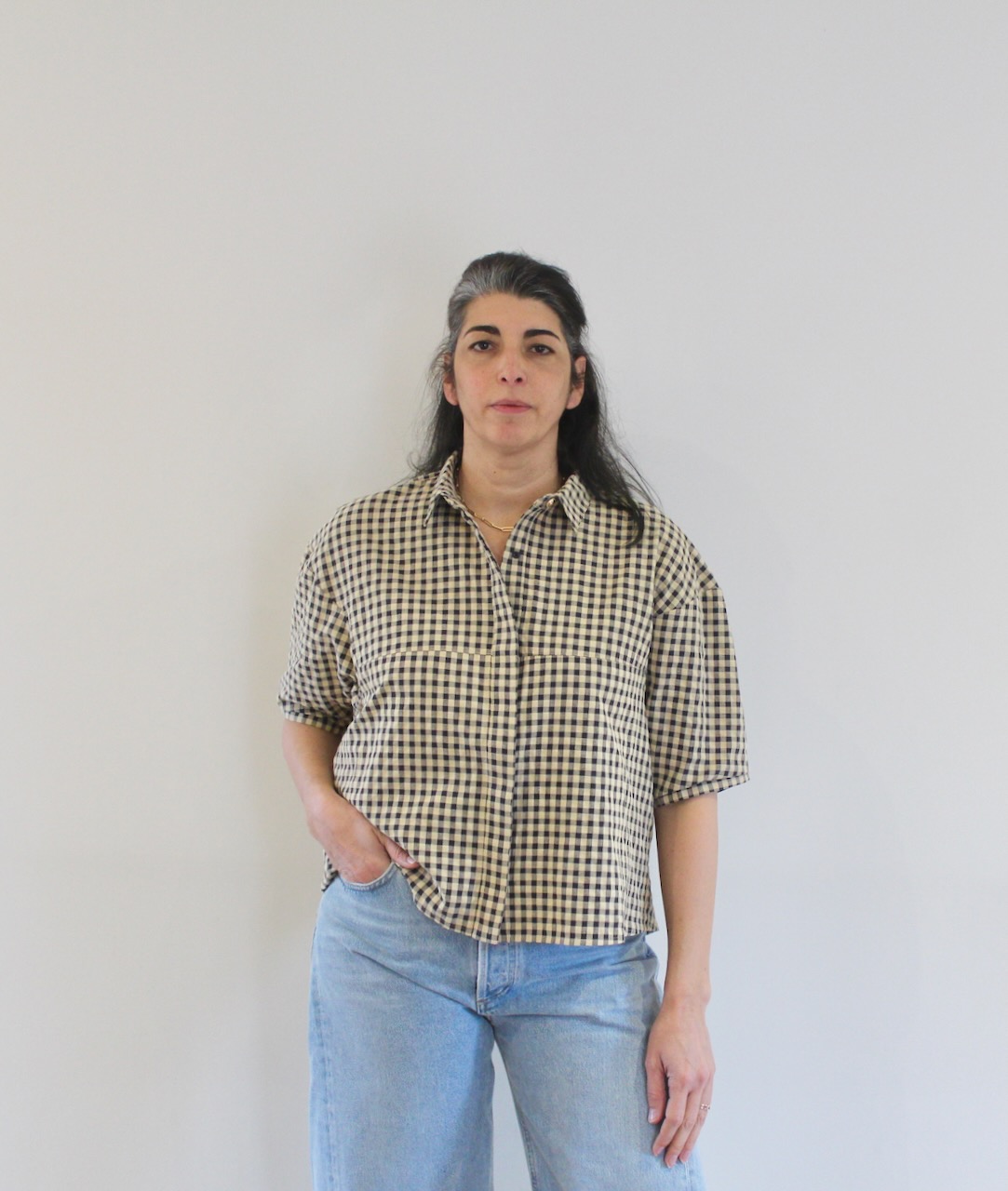 Sessùn Florentina chemise manches balloon Sandblack