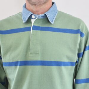 Gramicci Langdon Rugby Shirt Olive Blue