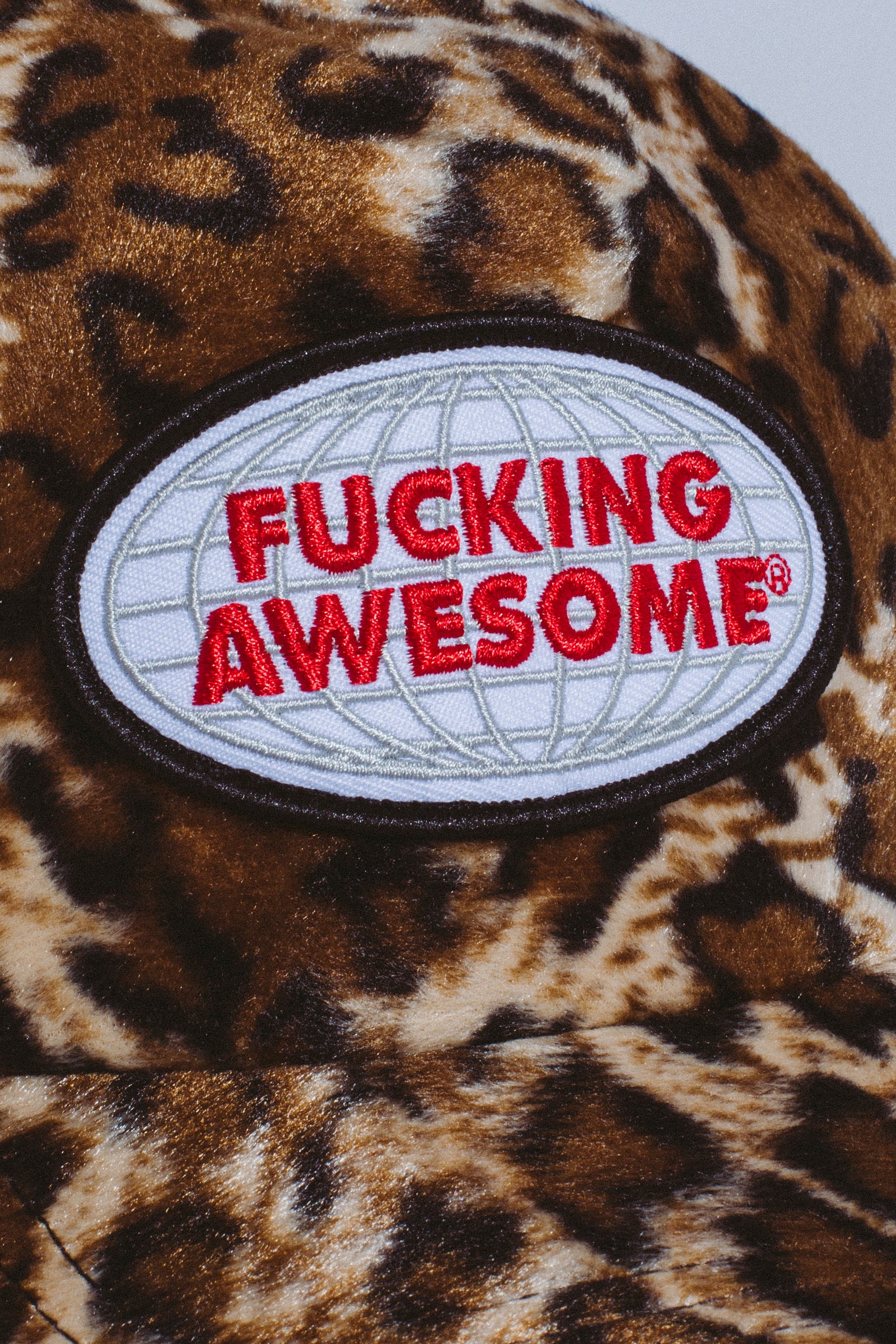 Fucking Awesome Fuzzy Leopard Hat