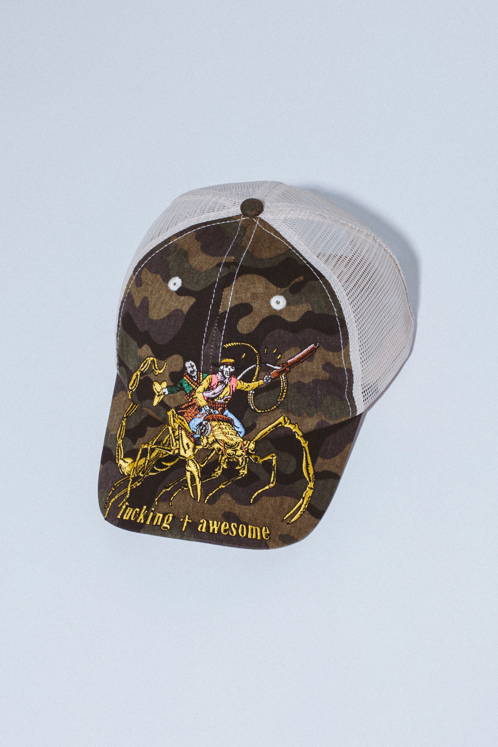 Fucking Awesome Scorpion Mesh Trucker Hat Camo