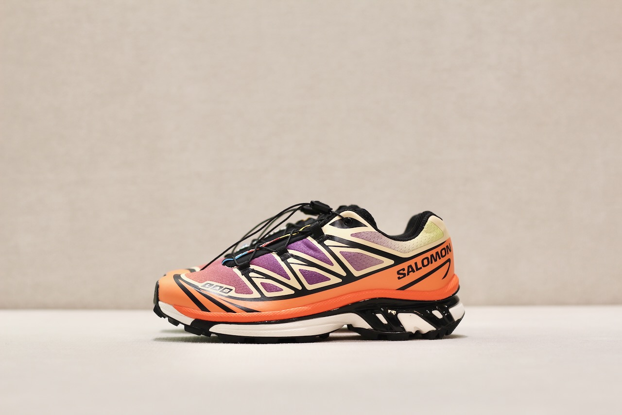 Salomon XT-6 Black Almond Cream Dragon Fire