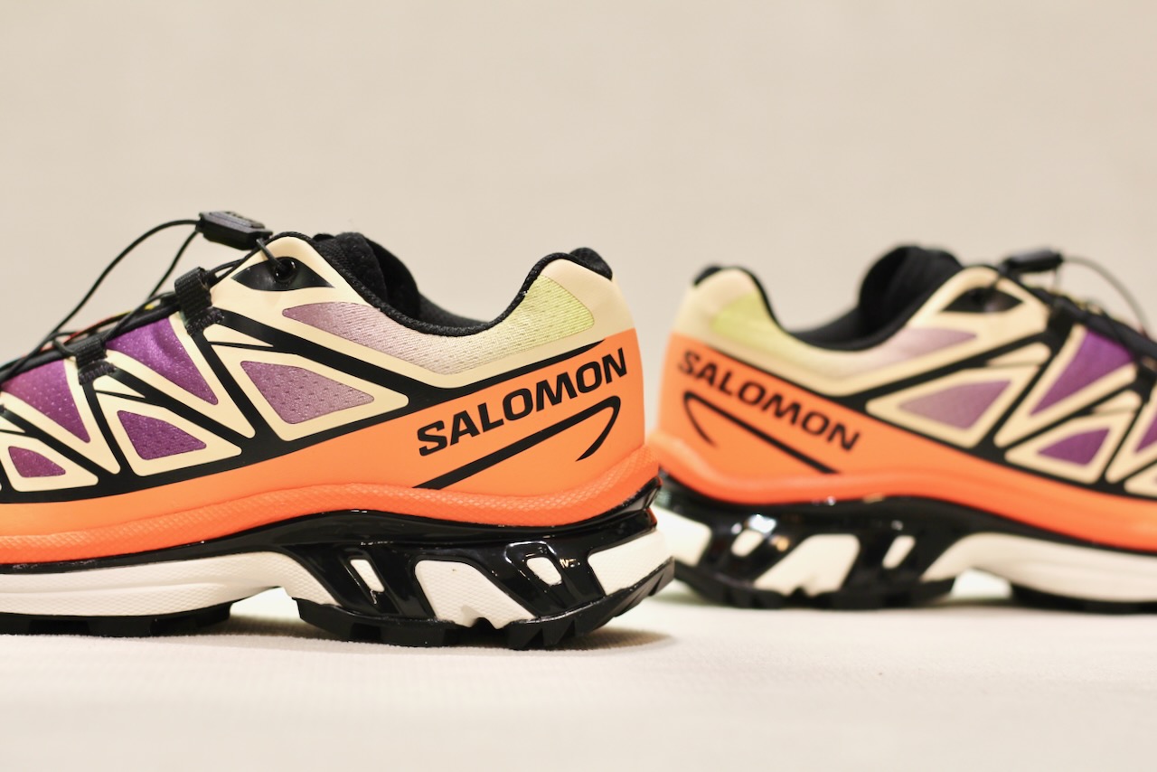 Salomon XT-6 Black Almond Cream Dragon Fire