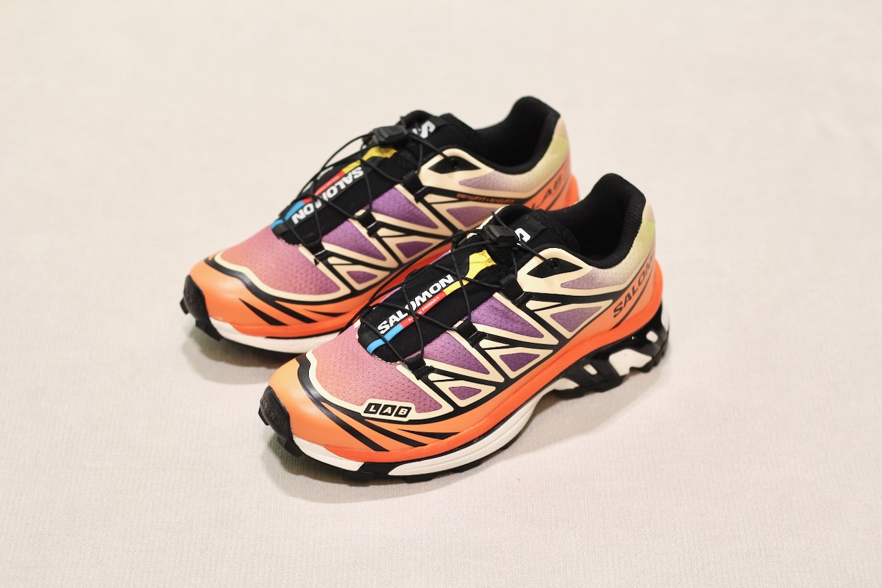 Salomon XT-6 Black Almond Cream Dragon Fire