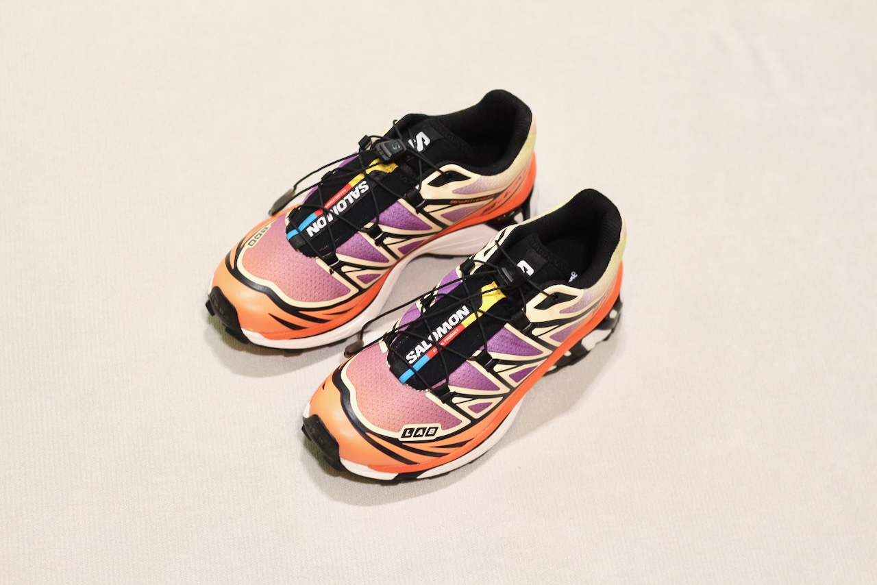 Salomon XT-6 Black Almond Cream Dragon Fire