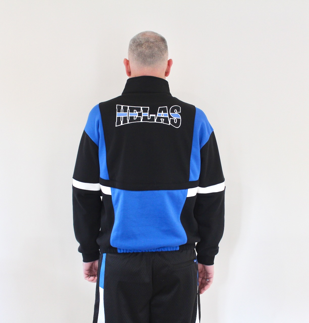 Hélas Hoop Quarter Zip Crewneck Blue Black