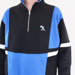 Hélas Hoop Quarter Zip Crewneck Blue Black