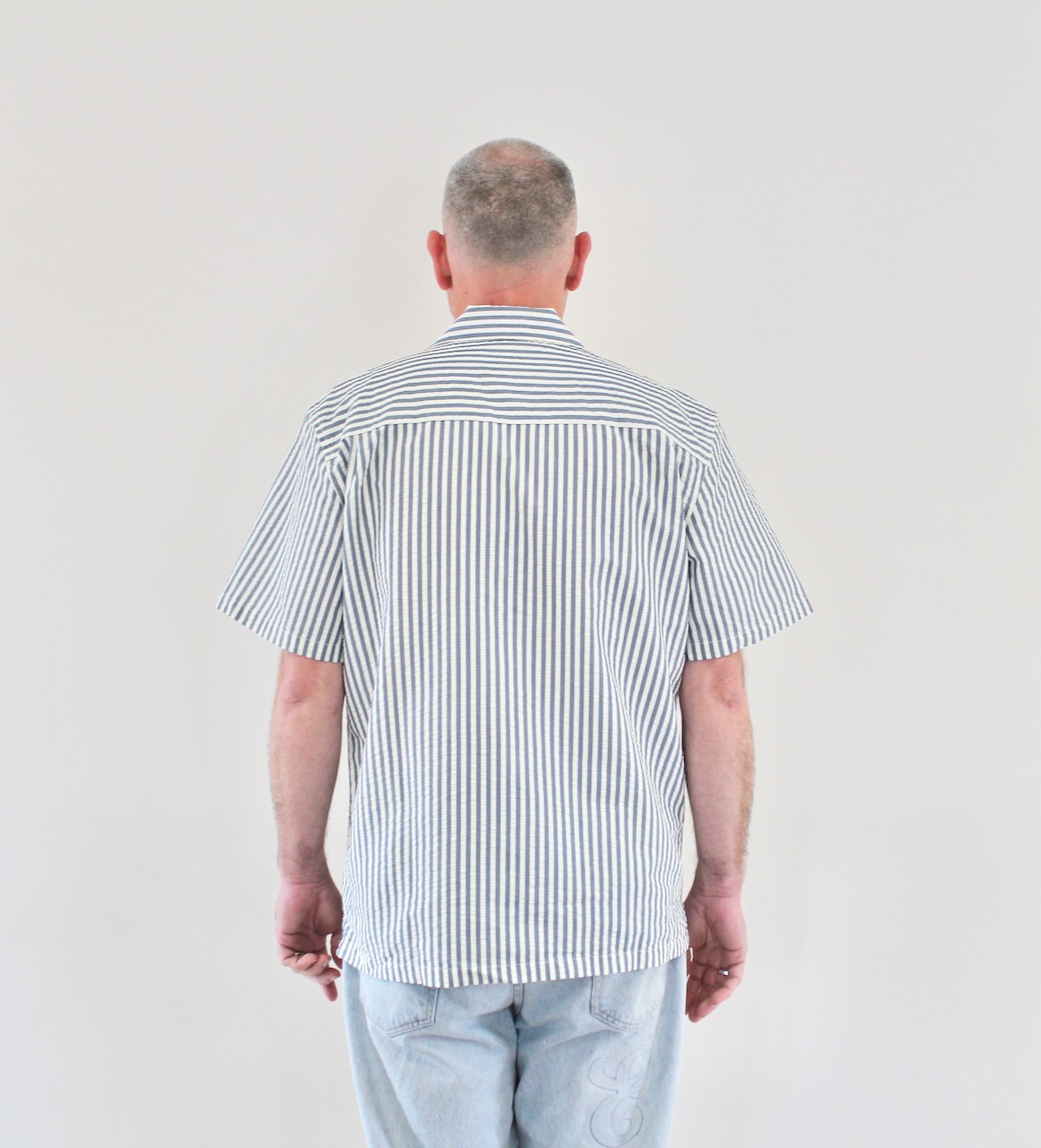 Carhartt Wip S/S Leavel Shirt Leavel Stripe Blue River