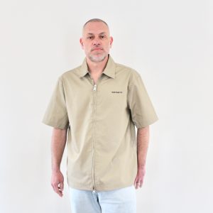 Carhartt Wip Postal Zip Shirt Iroko Black