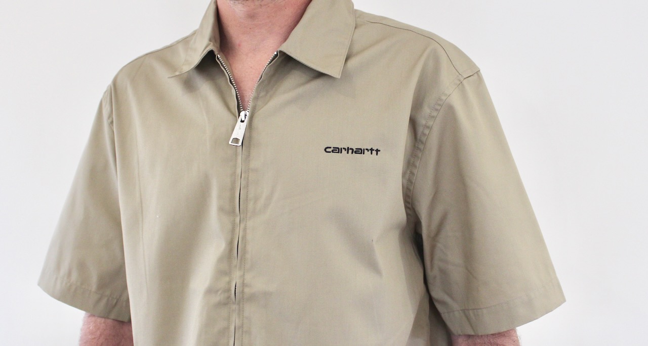 Carhartt Wip Postal Zip Shirt Iroko Black