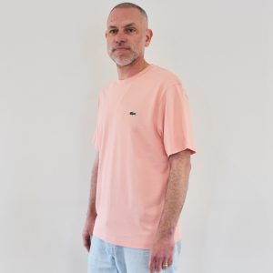 Lacoste Tee Shirt Col Rond Rose ATL