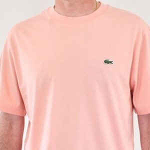 Lacoste Tee Shirt Col Rond Rose ATL
