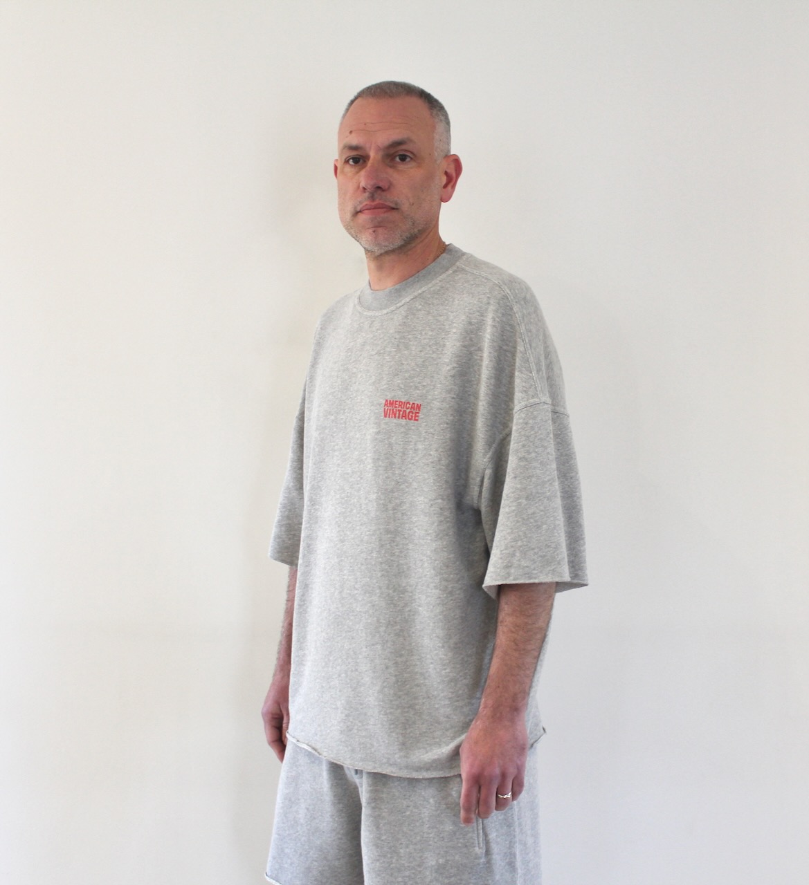 American Vintage Nyzzo Sweat Gris Chiné