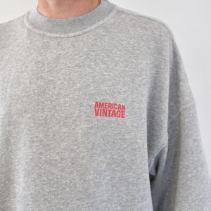 American Vintage Nyzzo Sweat Gris Chiné